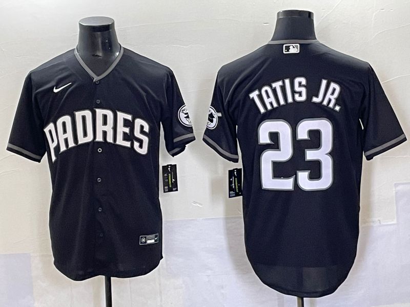 Men 2025 San Diego Padres #23 Tatis jr Black Game Nike MLB Jersey style 7031->san diego padres->MLB Jersey